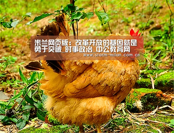 米兰网页版:改革开放的基因就是勇于突破_时事政治_中公教育网(图4) 米兰体育新闻